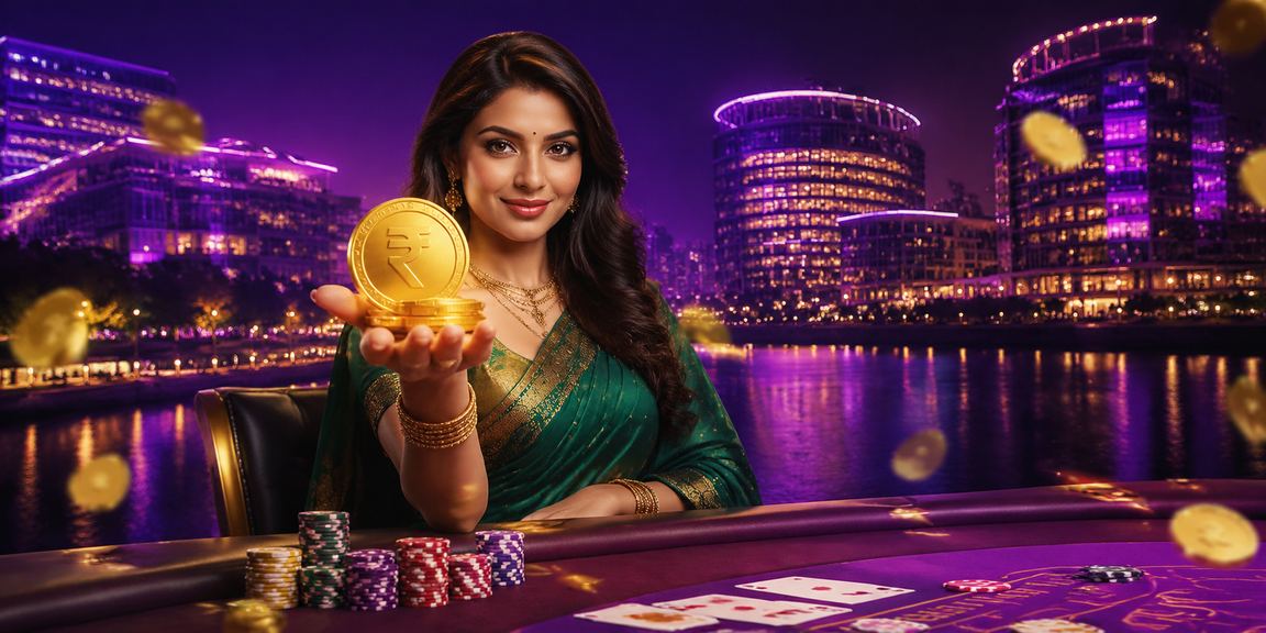 Elegant Indian setting with baccarat game ambiance